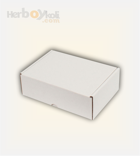 32x18x6 cm Beyaz Sıvamalı Kraft Kilitli Kutu